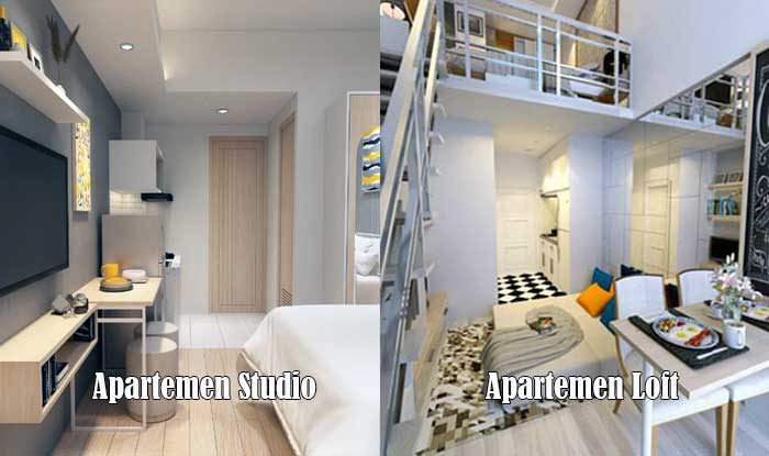 apartemen studio dan loft