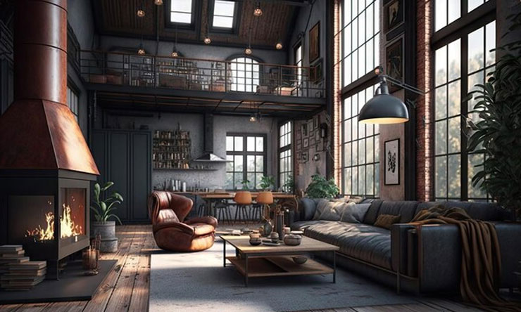 Desain Rumah Industrial