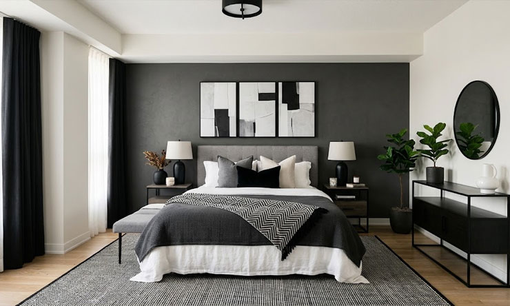 Kamar Tidur Monokrom